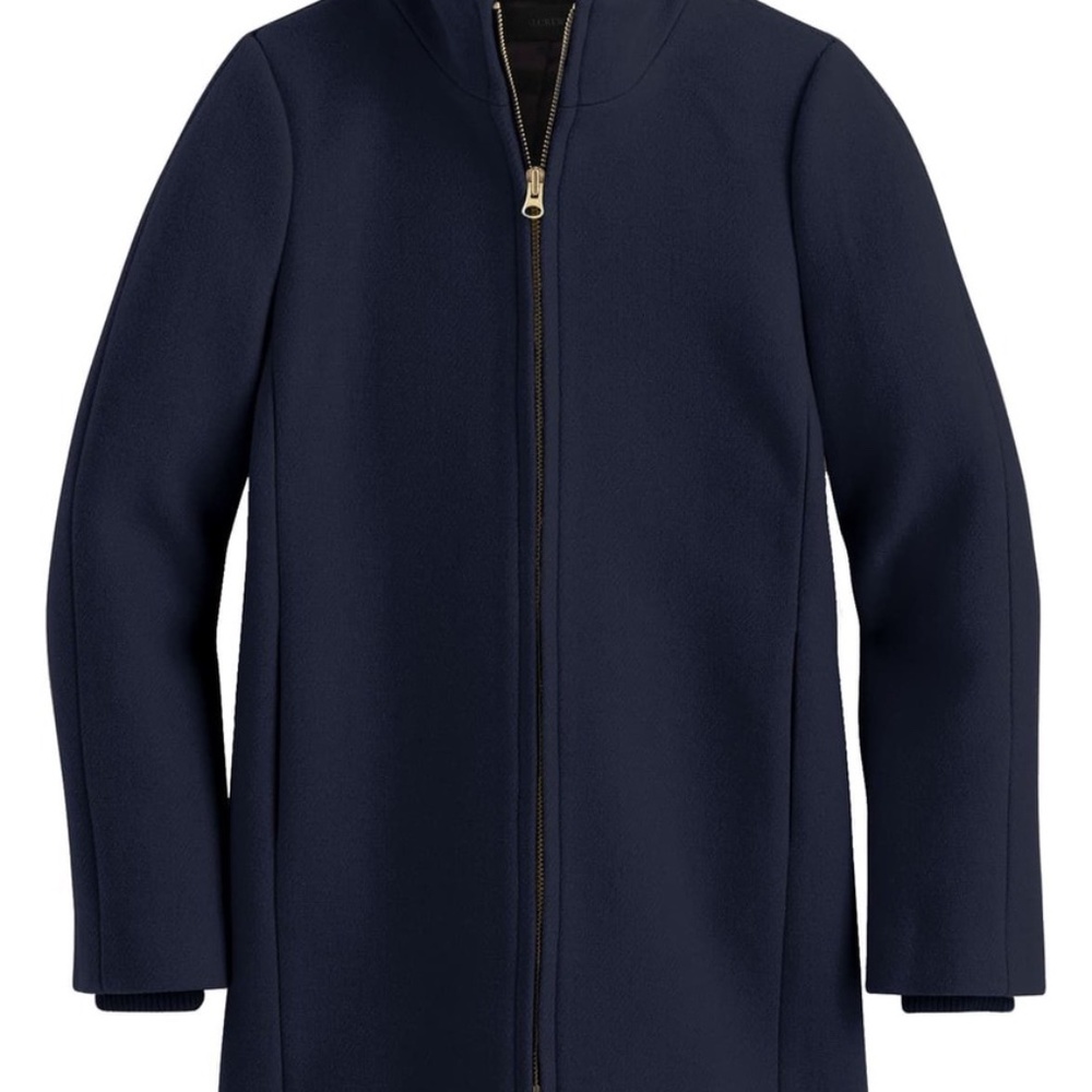 NWT J. Crew Lodge Coat-Black-Sz 2P